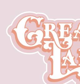 traditional custom lettering that says creative lady