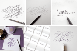 calligraphy blog post graphic examples